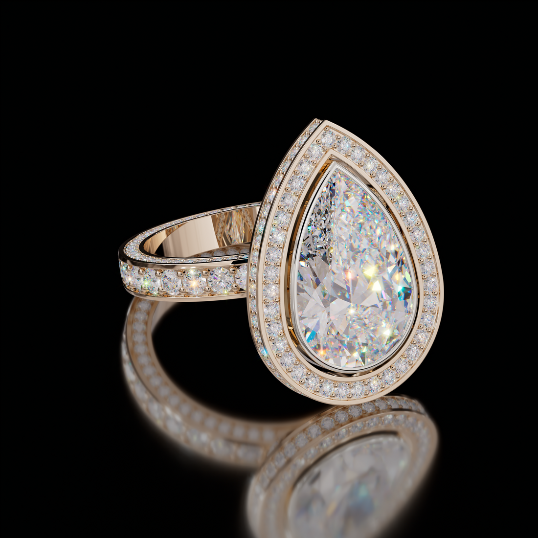 Marilyn Rockstar 5.00ct Pear Diamond Ring