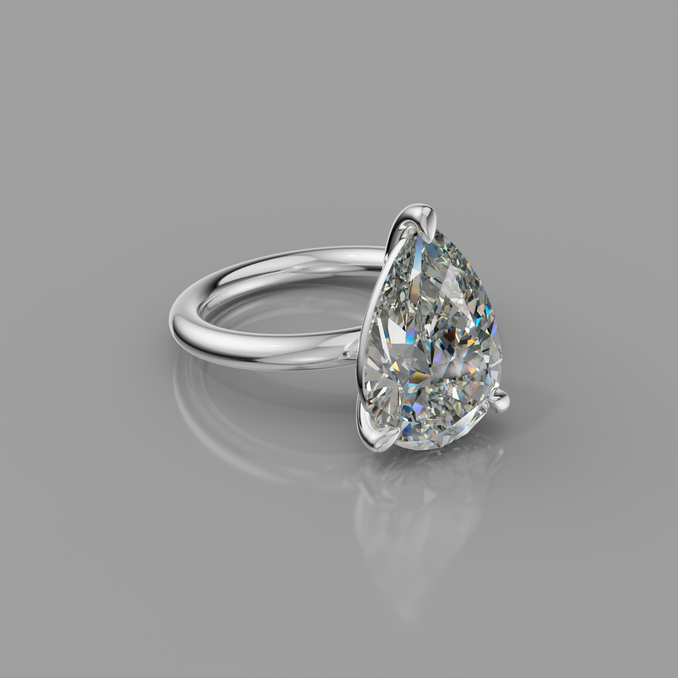 Chloe Rockstar 5.10ct Pear Diamond Ring