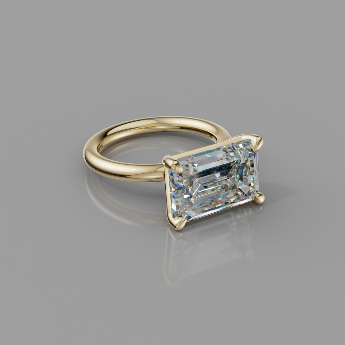 Chloe Rockstar 6.75ct Emerald Diamond Ring