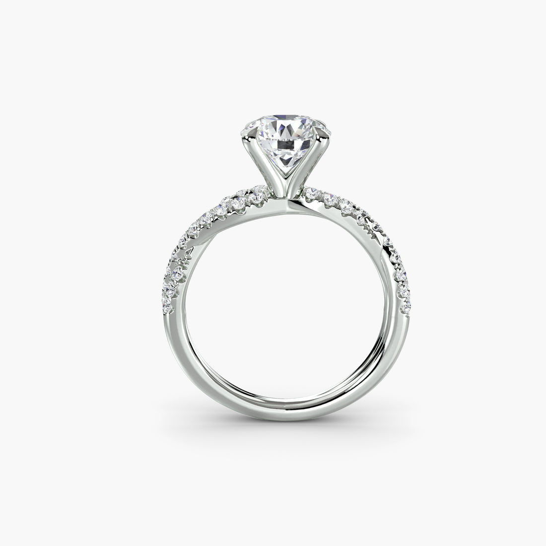 The Twisted Pavé Solitaire