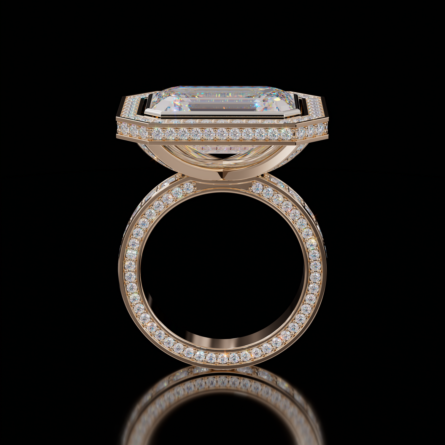 Marilyn Rockstar 6.75ct Emerald Diamond Ring