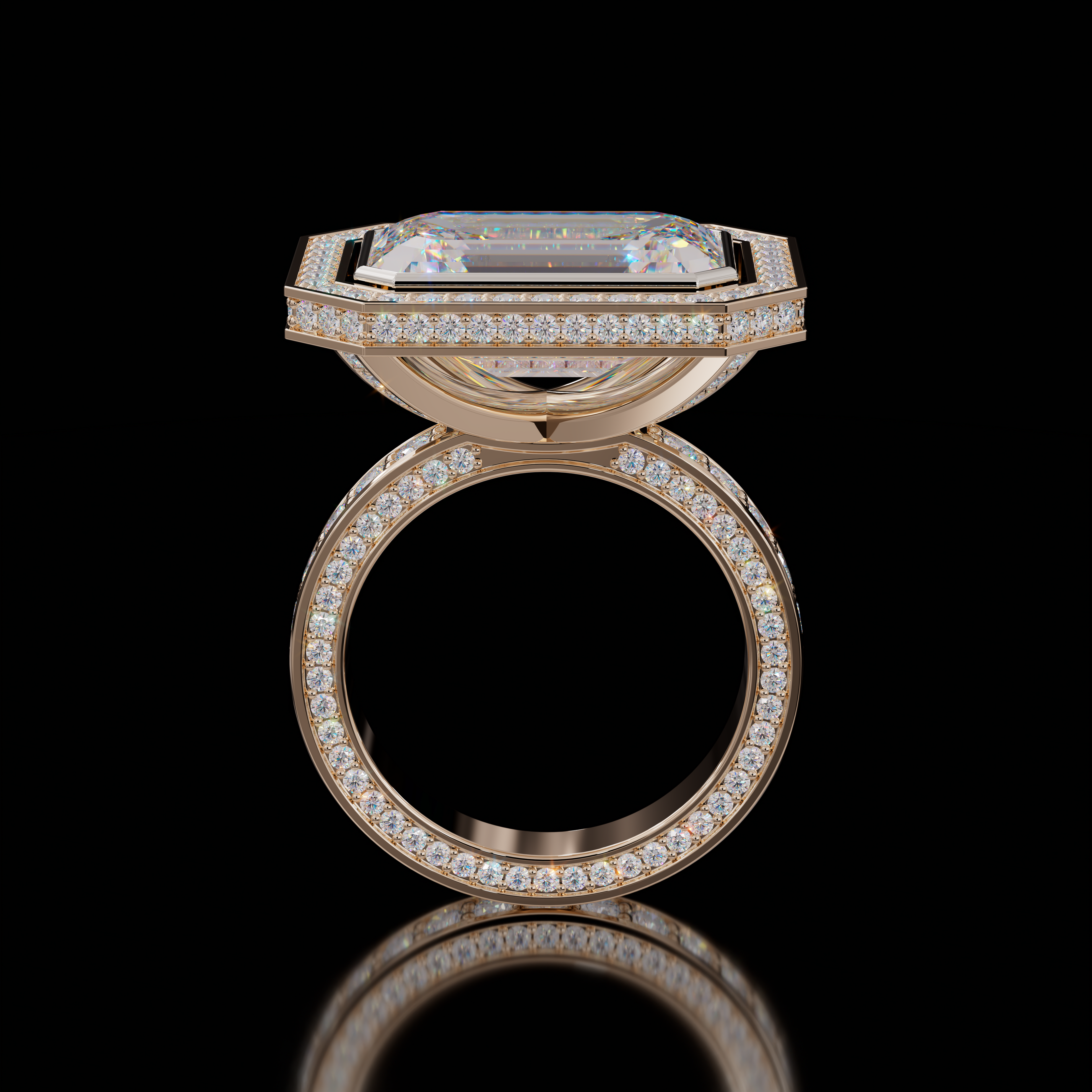 Marilyn Rockstar 6.75ct Emerald Diamond Ring