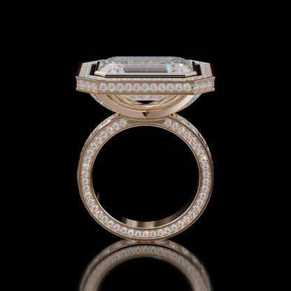 Marilyn Rockstar 6.75ct Emerald Diamond Ring