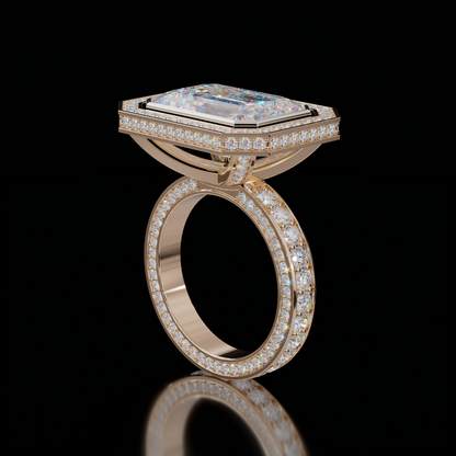 Marilyn Rockstar 6.75ct Emerald Diamond Ring
