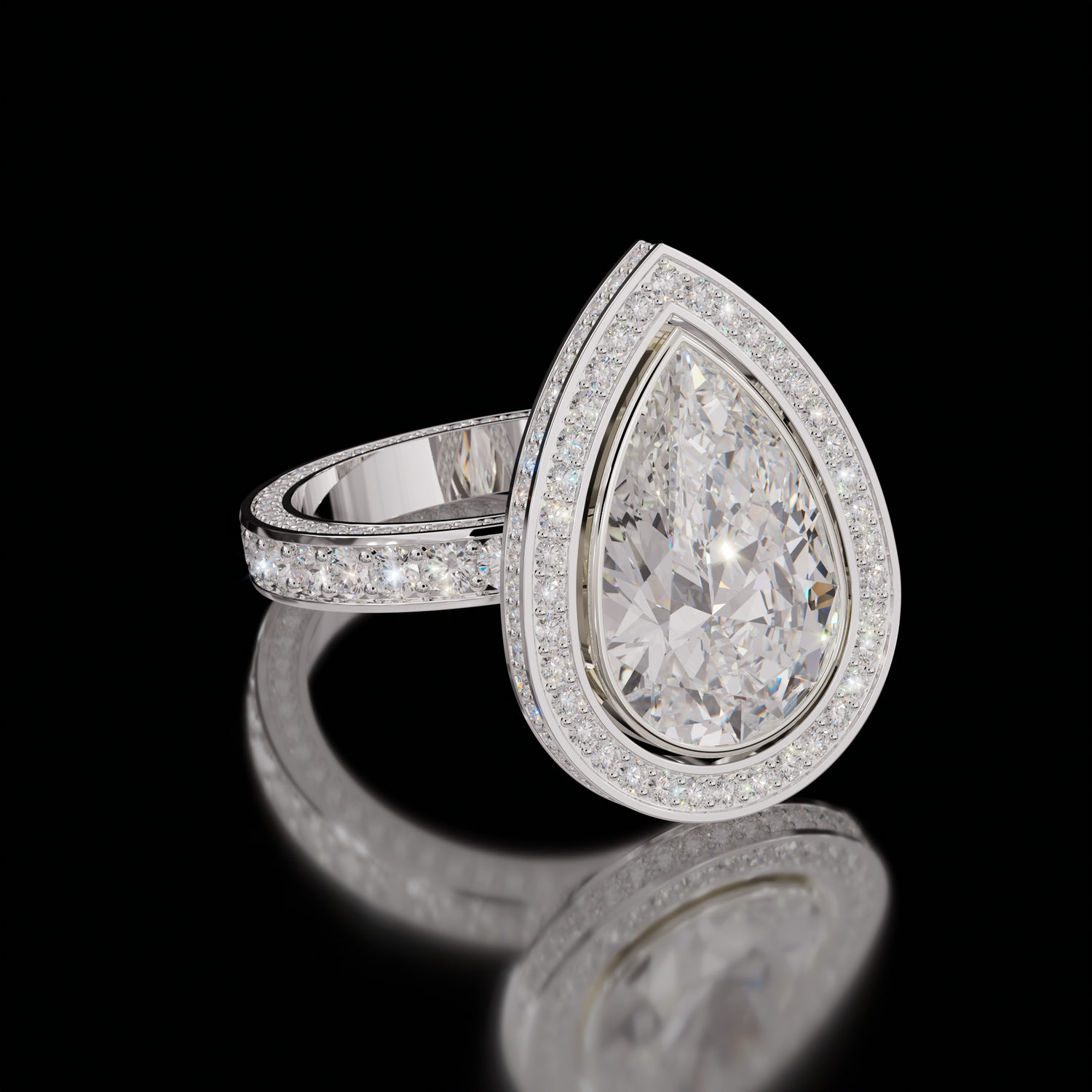 Marilyn Rockstar 5.00ct Pear Diamond Ring