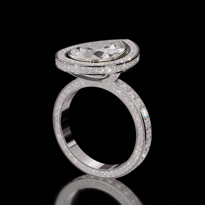 Marilyn Rockstar 5.00ct Pear Diamond Ring
