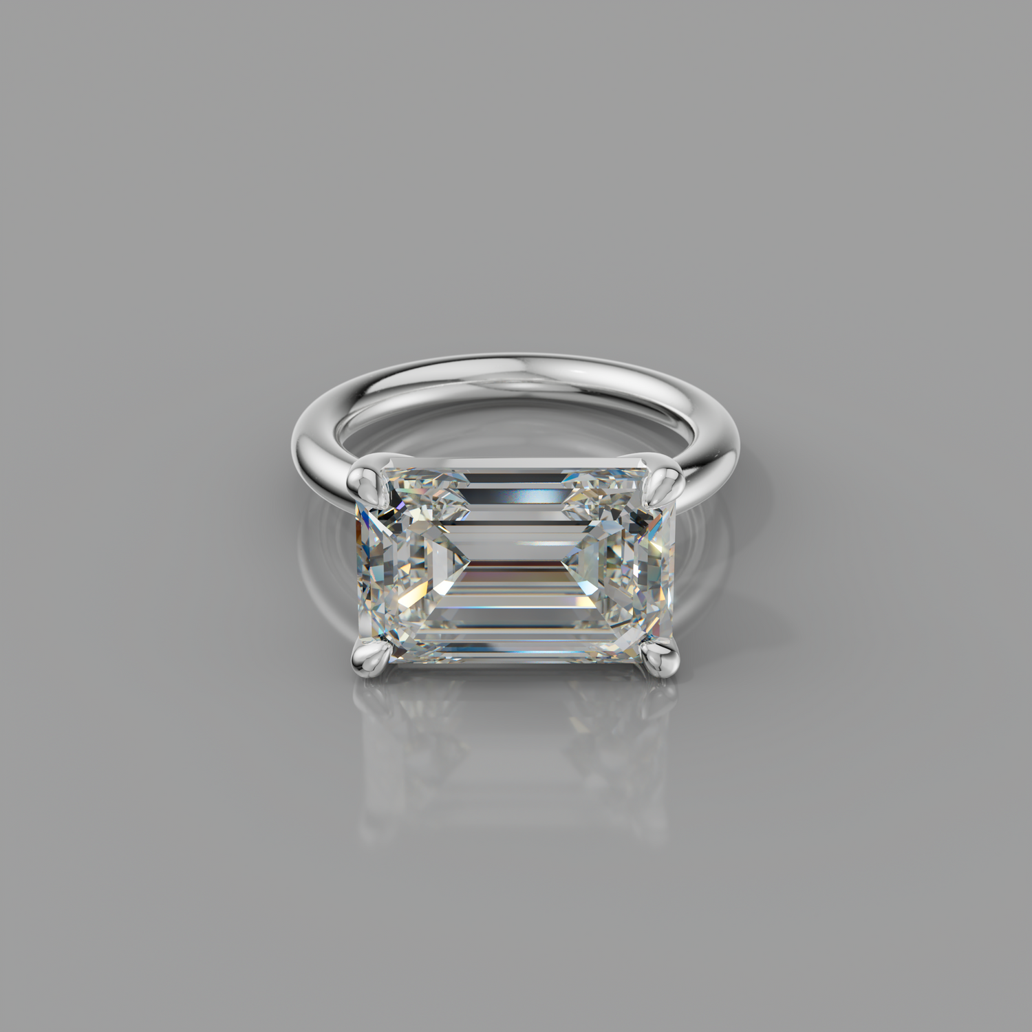 Chloe Rockstar 6.75ct Emerald Diamond Ring