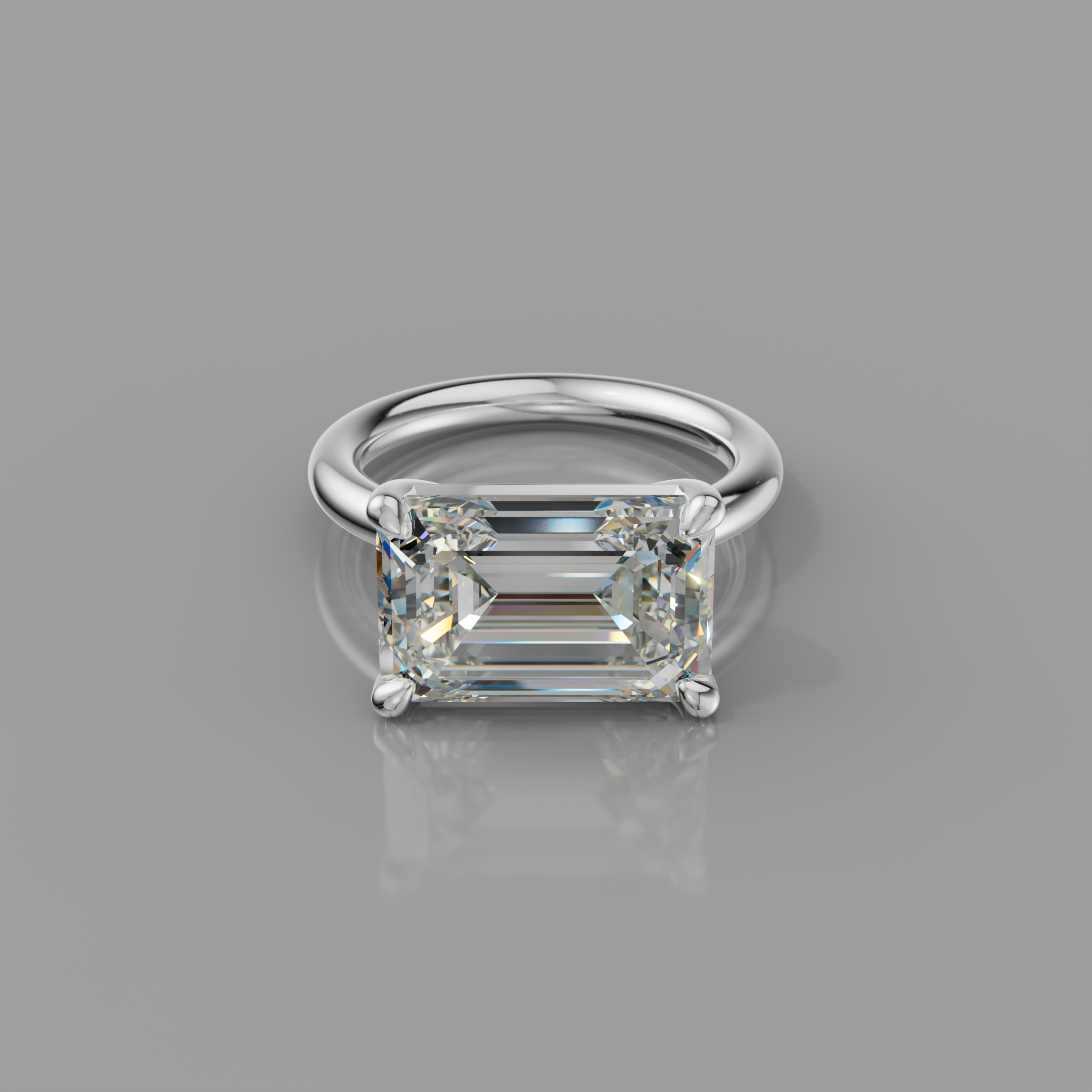 Chloe Rockstar 6.75ct Emerald Diamond Ring