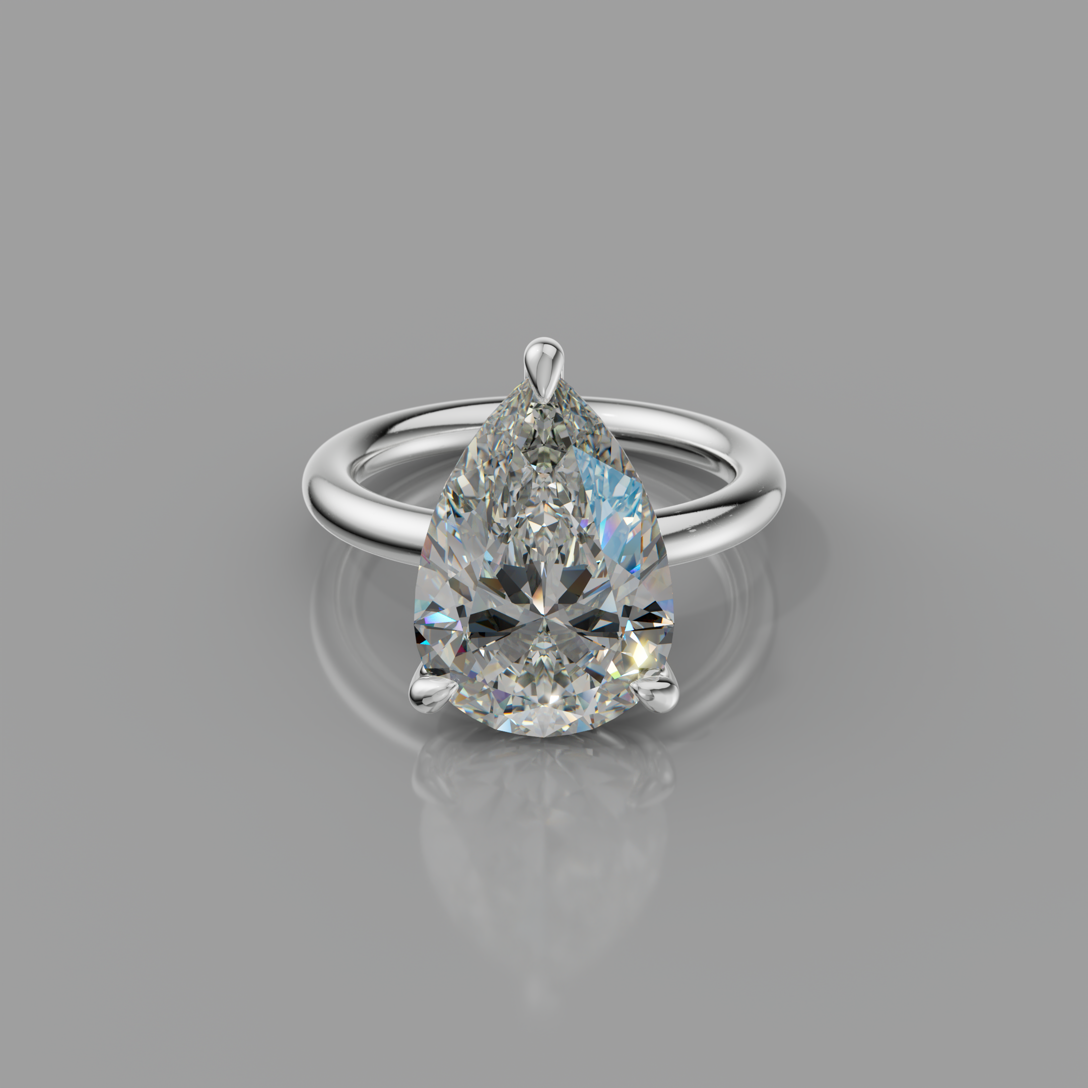 Chloe Rockstar 5.10ct Pear Diamond Ring