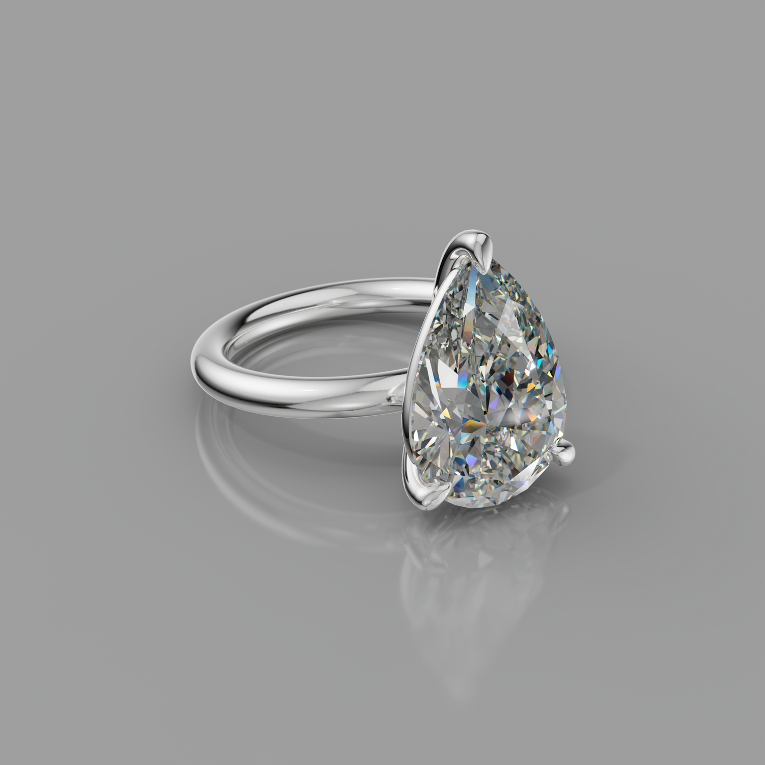 Chloe Rockstar 5.10ct Pear Diamond Ring