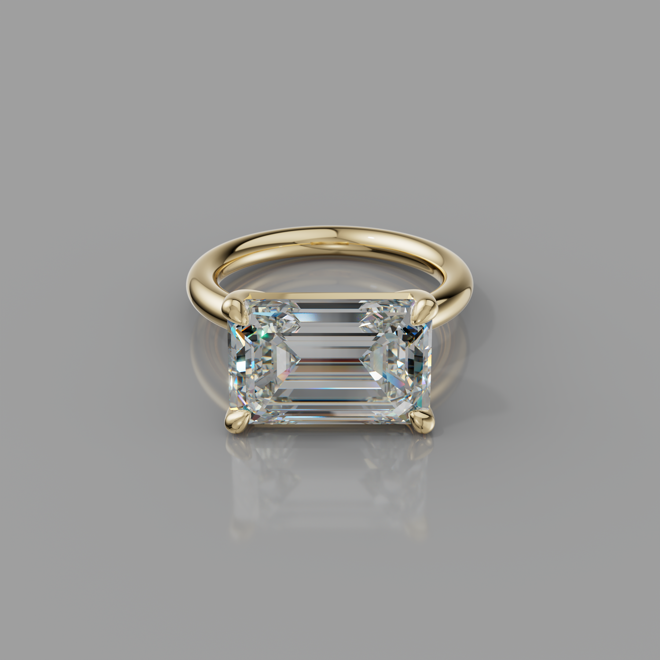 Chloe Rockstar 6.75ct Emerald Diamond Ring