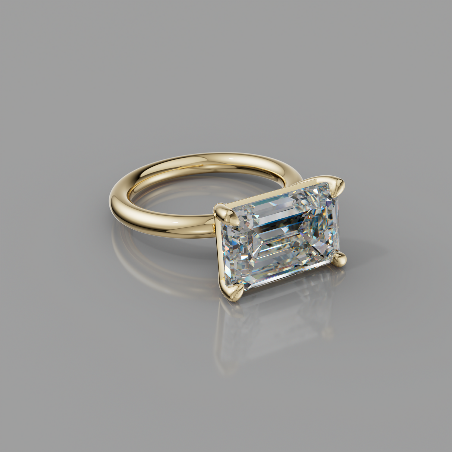 Chloe Rockstar 6.75ct Emerald Diamond Ring