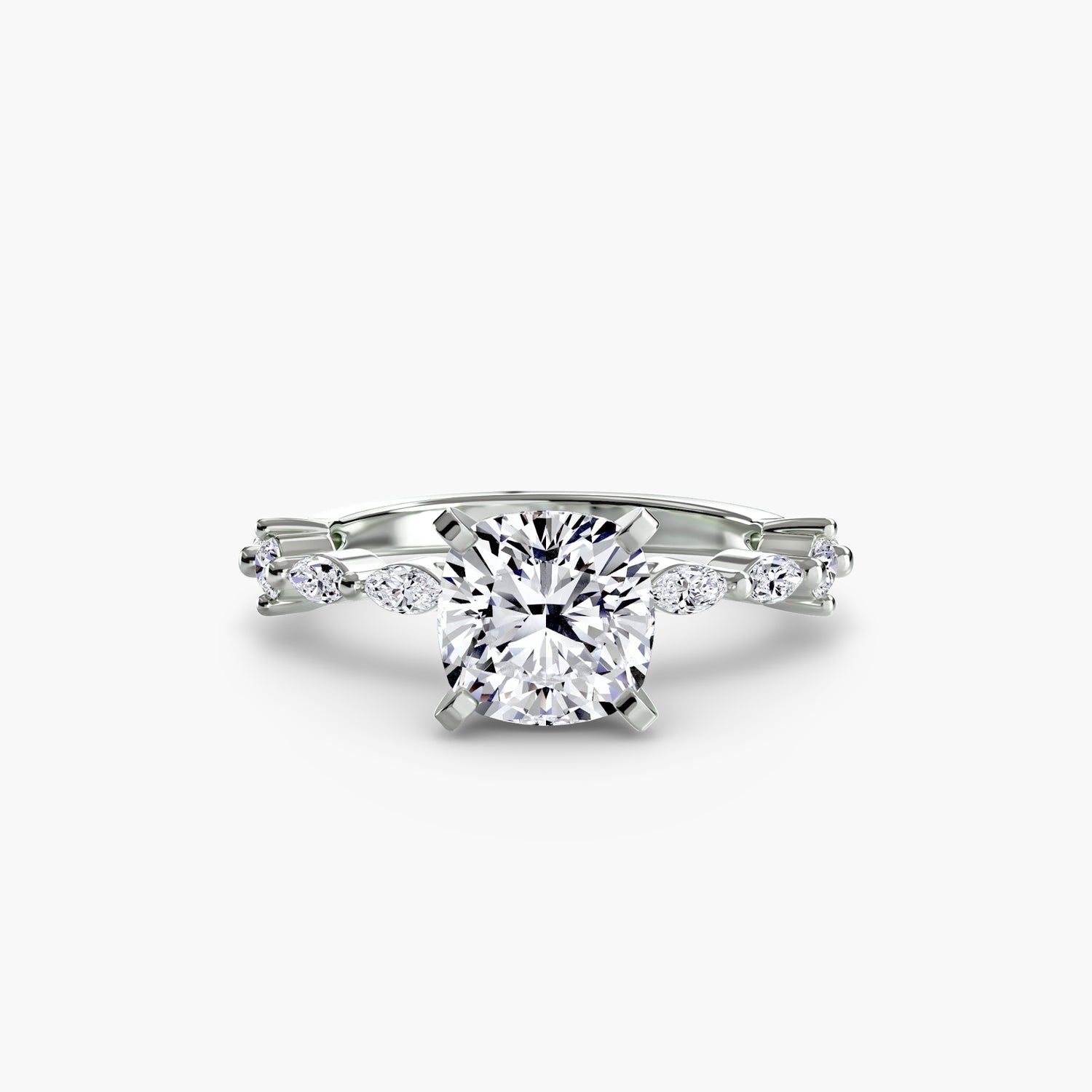 Solitaire with Eternity Pavé