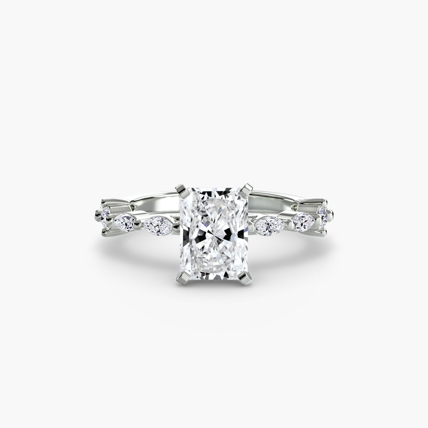 Solitaire with Eternity Pavé