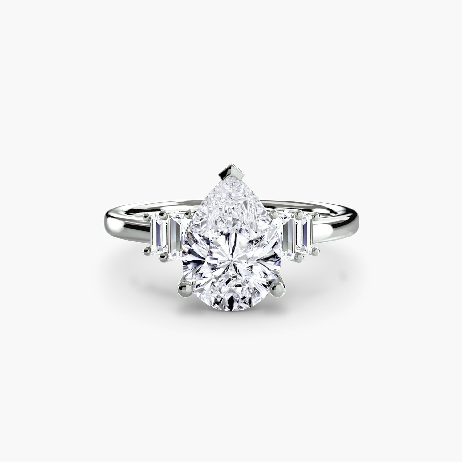 Baguette Accent Solitaire